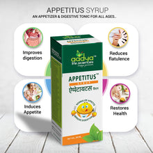 Appetitus Syrup, A Herbal Digestive Tonic and Appetizer for All Ages, Helpful in Loss of Appetite, Indigestion & Flatulence - Aadya Life Sciences