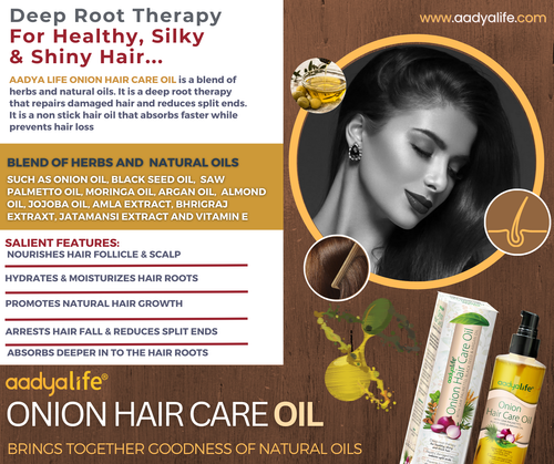 Onion Hair Oil, Enhanced with Saw Palmetto for Gorgeous, Healthy, Shiny long hair