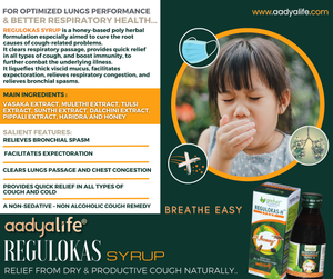 Regulo Kas–H Syrup, a non-sedative, non-alcoholic, ayurvedic cough remedies
