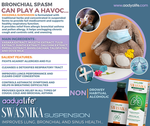 Swasnika Suspension, A herbal remedy for respiratory health and for easy breathing