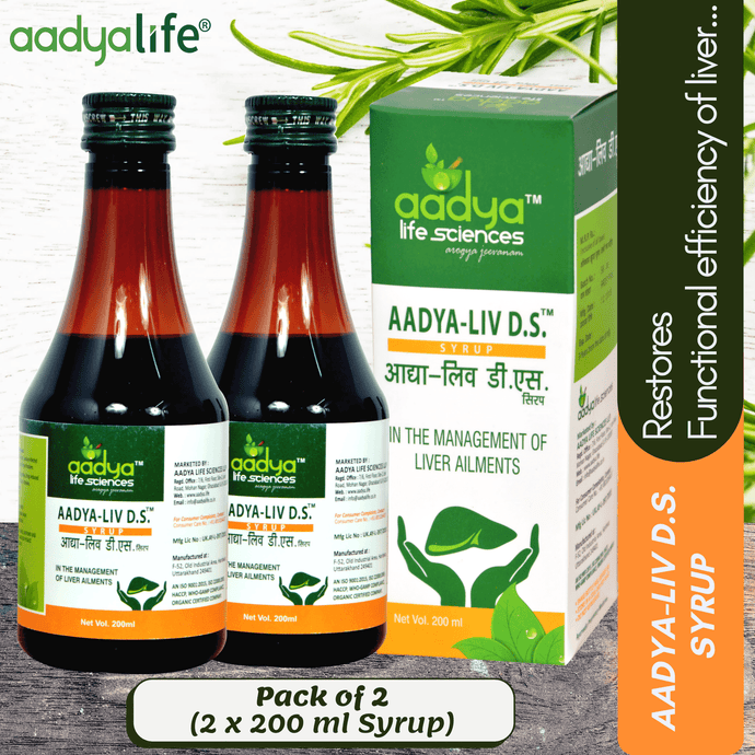 Aadya-liv D.S. Syrup - For Healthy Liver and Improves Appetite & Digestion - Aadya Life Sciences