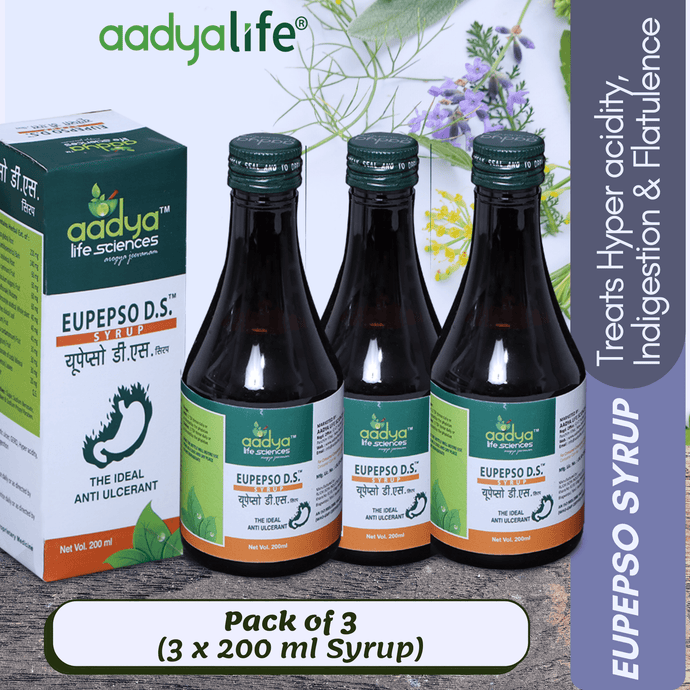 Eupepso D.S, A Herbal Formula for Hyper Acidity, Indigestion & Flatulence - Aadya Life Sciences