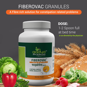 Fiberovac Granules, A Fiber Rich Gentle Bowel Regulator for Constipation with Isabgol - Aadya Life Sciences