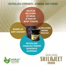 Pure Shudh Shilajeet Resin that revitalizes energy, enhances strength, and improves stamina and power - Aadya Life Sciences