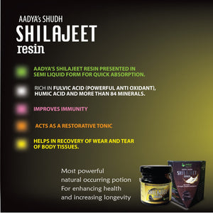 Pure Shudh Shilajeet Resin that revitalizes energy, enhances strength, and improves stamina and power - Aadya Life Sciences