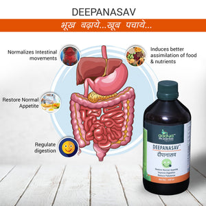Deepanasav, A Herbal Aasav For Indigestion and Loss of Appetite - Aadya Life Sciences