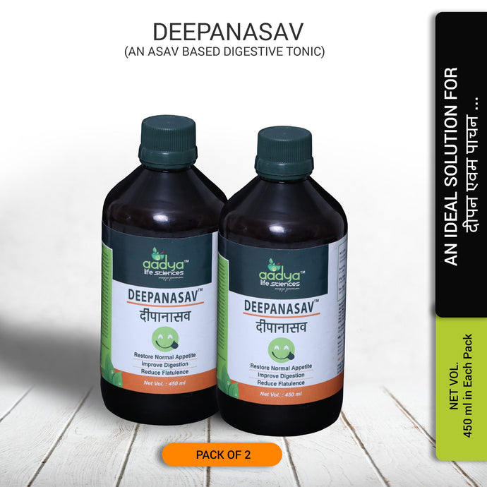Deepanasav, A Herbal Aasav For Indigestion and Loss of Appetite - Aadya Life Sciences
