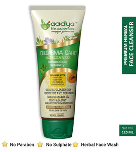 Chloasma Care Herbal Face Wash for skin problems such as pigmentation, dark spots and uneven skin tone - Aadya Life Sciences